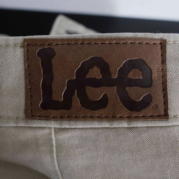 Lee NEW Sz 8 Short X 27 Tan Mid Rise Tapered Leg Reg Fit Cotton Spandex Pant