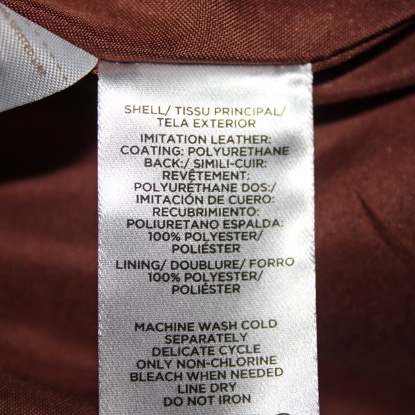 Loft NEW $70 Sz 6 Cocoa Brown Pocket Polyester Lined Pleather Polyurethane Skirt