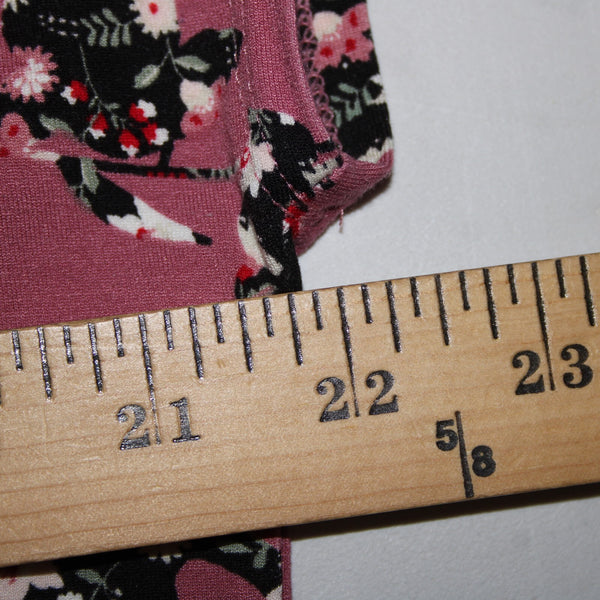 J Jill Wearever Collection Sz M Petite Pink Black Multi Color Floral Rayon Dress