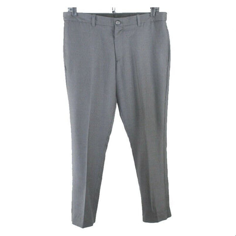 Penguin Sz 36 x 31 Gray Pinstripe Polyester Rayon Wool Men's Trouser Pant