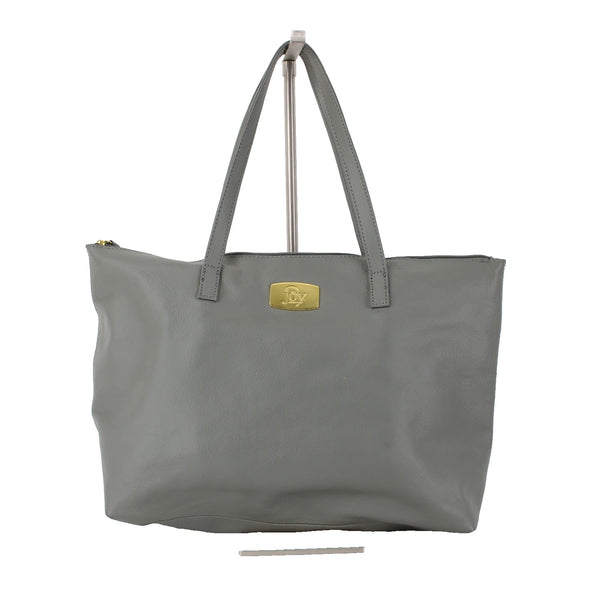 Joy Mangano Purse Gray 18 x 12 x 5 Inner Pockets With Wristlet Shoulder Purse