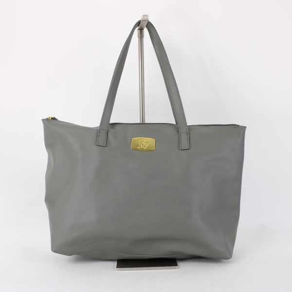 Joy Mangano Purse Gray 18 x 12 x 5 Inner Pockets With Wristlet Shoulder Purse