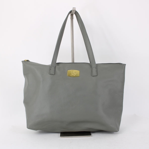Joy Mangano Purse Gray 18 x 12 x 5 Inner Pockets With Wristlet Shoulder Purse