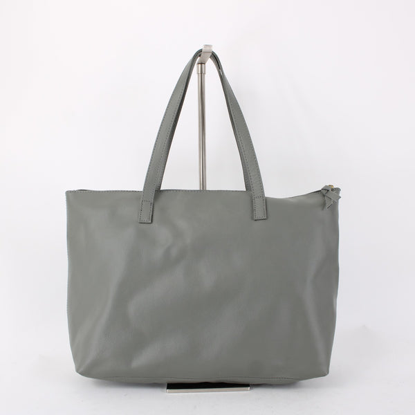 Joy Mangano Purse Gray 18 x 12 x 5 Inner Pockets With Wristlet Shoulder Purse