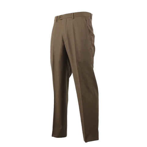 Santorelli Romeo Sz 33 x 32 Tobacco Brown Straight Leg Flat Front Men's Pants