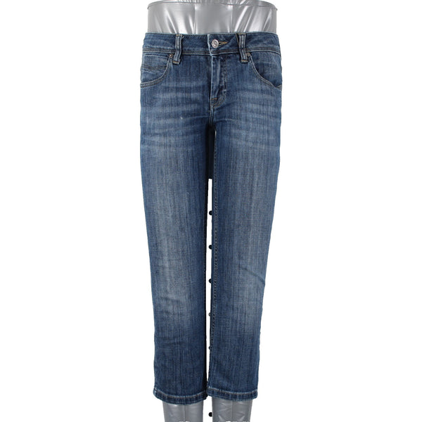 Burberry Brit Buckingham Sz 25 x 22 Blue Denim Pockets Skinny Leg Cotton Jeans