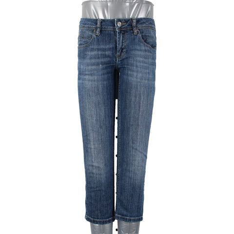 Burberry Brit Buckingham Sz 25 x 22 Blue Denim Pockets Skinny Leg Cotton Jeans