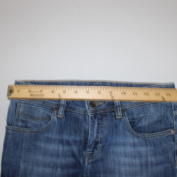 Burberry Brit Buckingham Sz 25 x 22 Blue Denim Pockets Skinny Leg Cotton Jeans