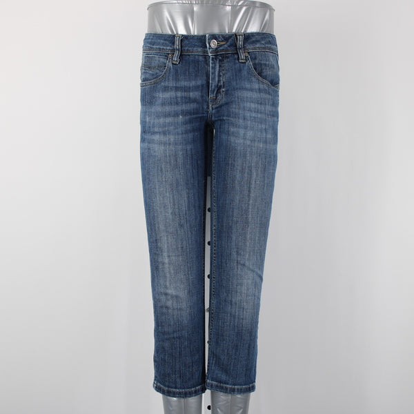 Burberry Brit Buckingham Sz 25 x 22 Blue Denim Pockets Skinny Leg Cotton Jeans