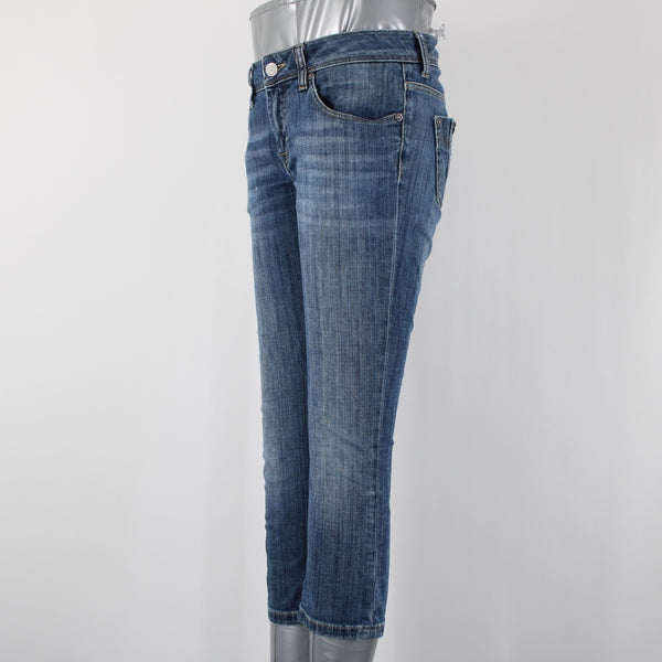 Burberry Brit Buckingham Sz 25 x 22 Blue Denim Pockets Skinny Leg Cotton Jeans