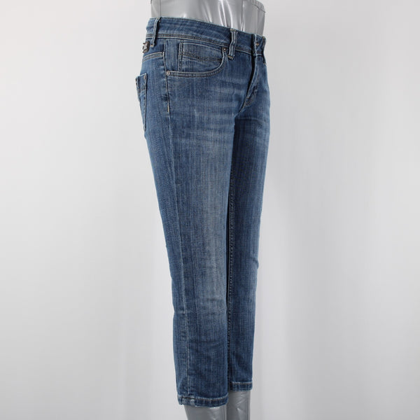 Burberry Brit Buckingham Sz 25 x 22 Blue Denim Pockets Skinny Leg Cotton Jeans