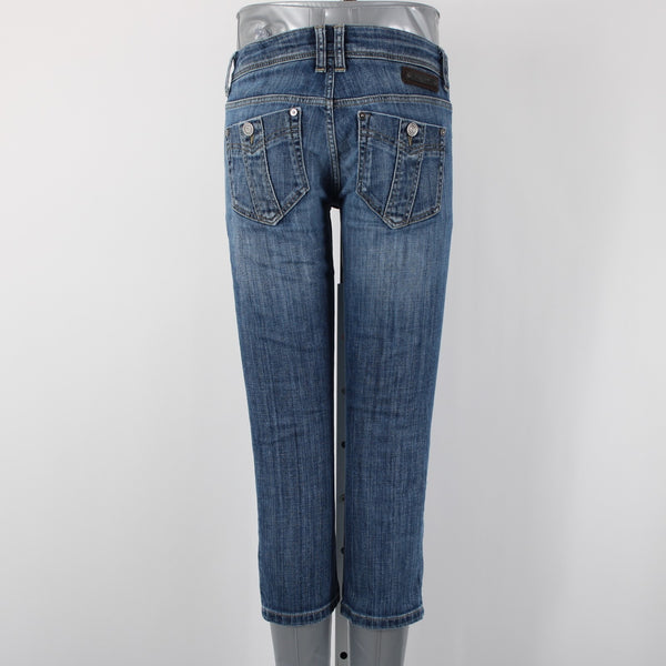 Burberry Brit Buckingham Sz 25 x 22 Blue Denim Pockets Skinny Leg Cotton Jeans