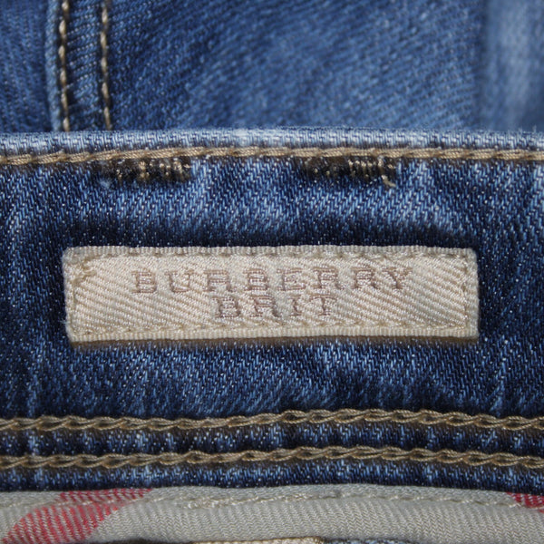 Burberry Brit Buckingham Sz 25 x 22 Blue Denim Pockets Skinny Leg Cotton Jeans