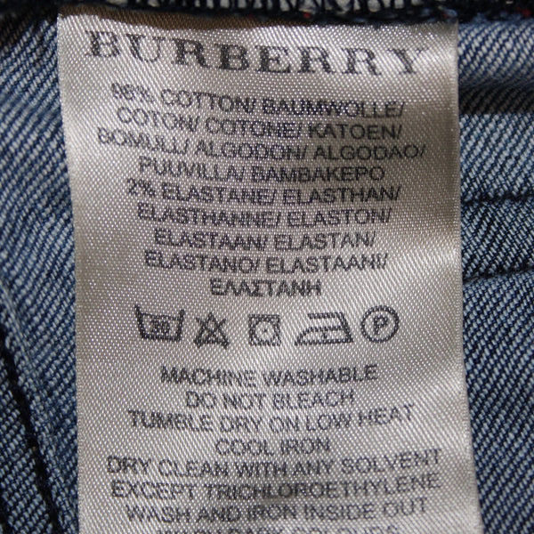 Burberry Brit Buckingham Sz 25 x 22 Blue Denim Pockets Skinny Leg Cotton Jeans