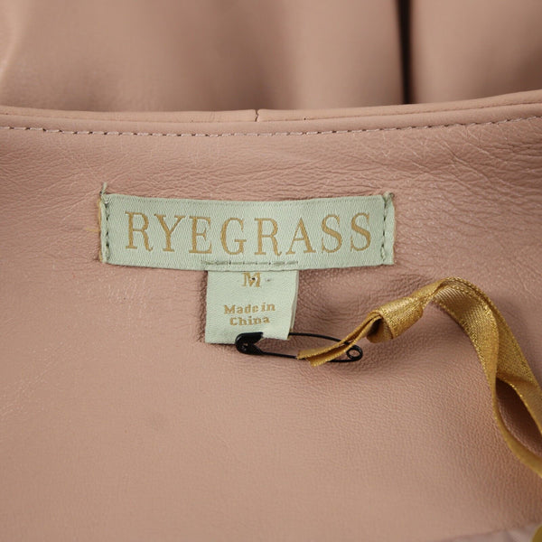 Ryegrass NEW $300 Sz M Pale Blush Pink 100% Soft Leather Polyester Lined Jacket