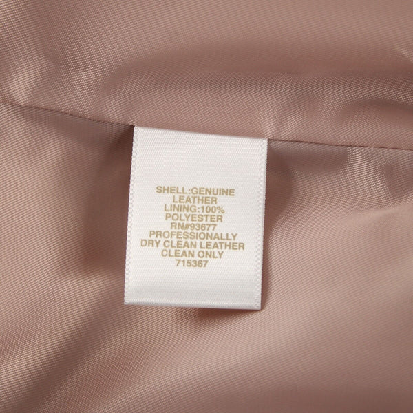 Ryegrass NEW $300 Sz M Pale Blush Pink 100% Soft Leather Polyester Lined Jacket