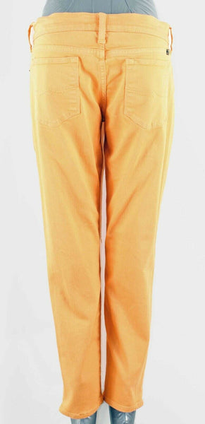 Lucky Brand Zoe Straight Crop Sz 8 29 x 27 Orange Skinny Cotton Blend Jean