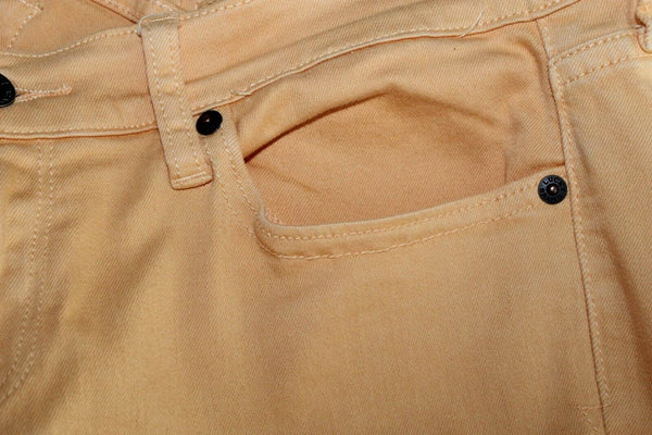 Lucky Brand Zoe Straight Crop Sz 8 29 x 27 Orange Skinny Cotton Blend Jean