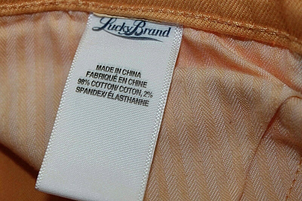 Lucky Brand Zoe Straight Crop Sz 8 29 x 27 Orange Skinny Cotton Blend Jean
