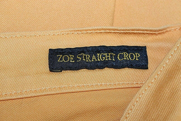 Lucky Brand Zoe Straight Crop Sz 8 29 x 27 Orange Skinny Cotton Blend Jean