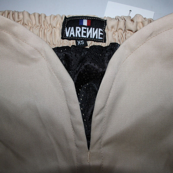 Varenne NEW Sz XS x 32 Tan Cargo Pockets Elastic Waist Lined No Fabric Pant