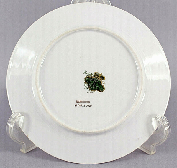 Hutschen Reuther Royal 8" White Blue 18KT Gold Trim Porcelain Plate