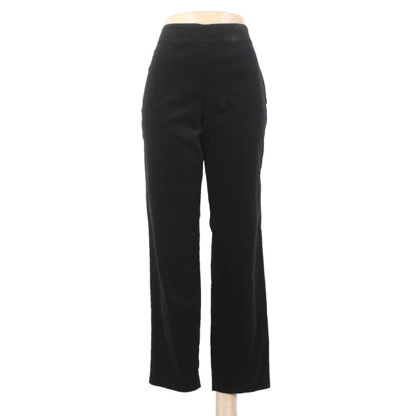 Talbots Pant Sz 8 x 31 Black Velveteen Straight Leg Cotton Lycra Pant