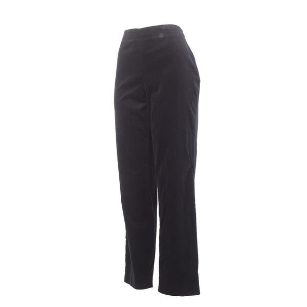 Talbots Pant Sz 8 x 31 Black Velveteen Straight Leg Cotton Lycra Pant