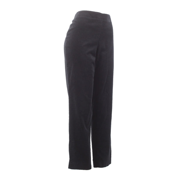 Talbots Pant Sz 8 x 31 Black Velveteen Straight Leg Cotton Lycra Pant