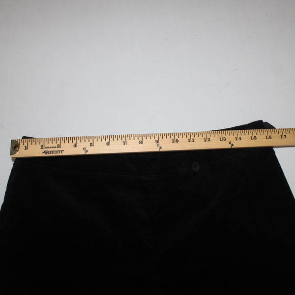 Talbots Pant Sz 8 x 31 Black Velveteen Straight Leg Cotton Lycra Pant