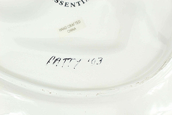 Fitz and Floyd Essentials 8" Red Green Cream Multi Reindeer Holiday Plate