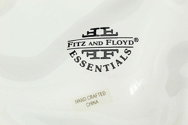 Fitz and Floyd Essentials 8" Red Green Cream Multi Reindeer Holiday Plate