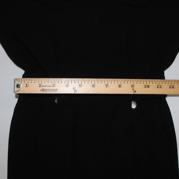 Maje Jumpsuit NEW $525 Pantalon Sz 34 Black Gold Hardware Acetate Poly Jumpsuit