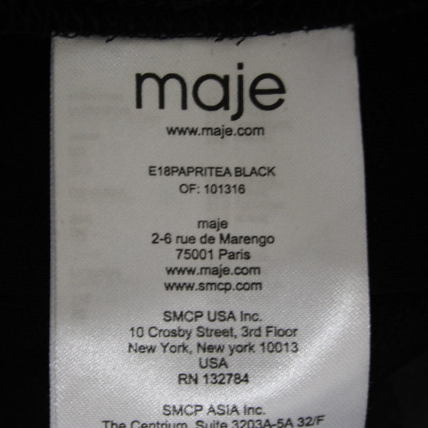 Maje Jumpsuit NEW $525 Pantalon Sz 34 Black Gold Hardware Acetate Poly Jumpsuit