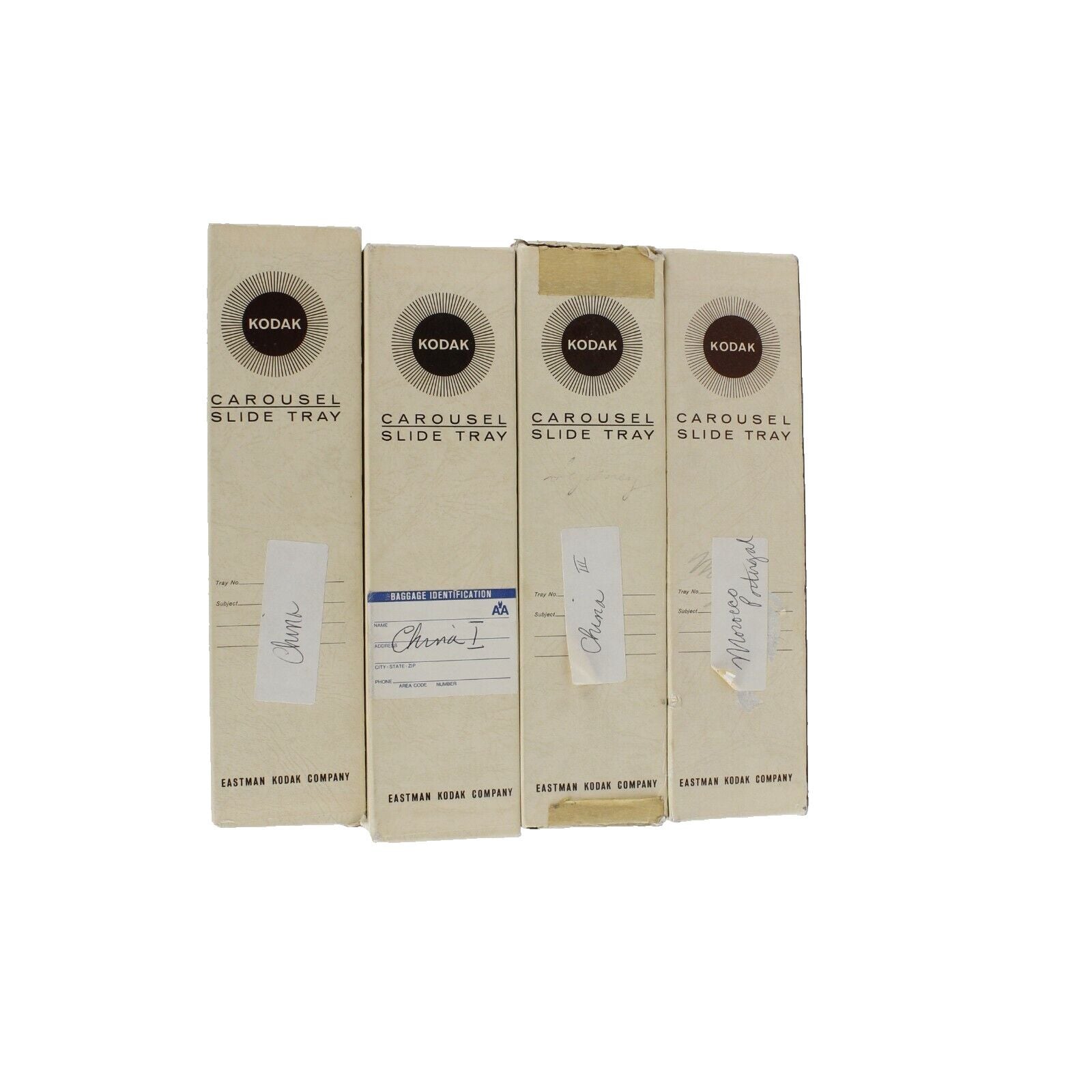 Kodak Carousel Cream Box 80 Set Of 4 Slide Tray