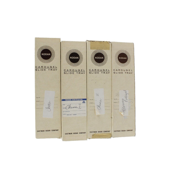 Kodak Carousel Cream Box 80 Set Of 4 Slide Tray