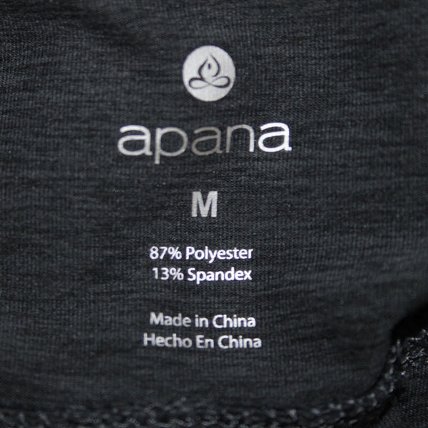 Apana Active Wear Top Sz M Gray Cowl Neck Longer Back Polyester Spandex Sweater