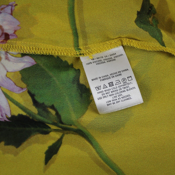 Anthropologie NEW $98 Maeve Sz 10 Yellow Purple Multi Floral 100% Viscose Top