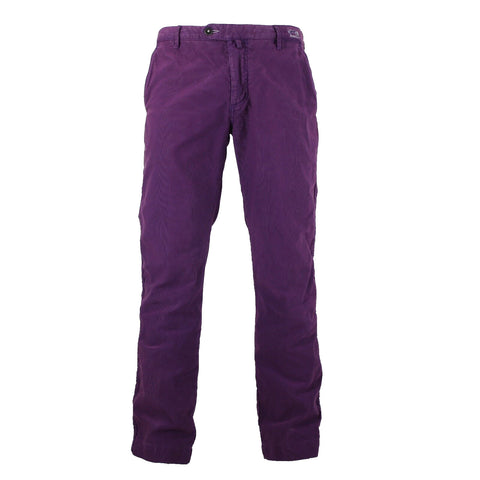 Brioni Sz 33 x 31 Purple Pockets Flat Front Straight No Fabric Label Pant
