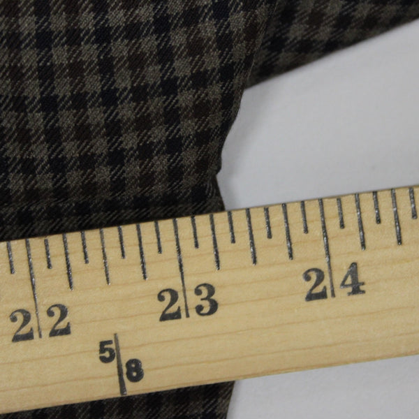 Jos A Bank Executive Trad Fit 44 Brown Taupe Black Check 100% Wool Sport Coat