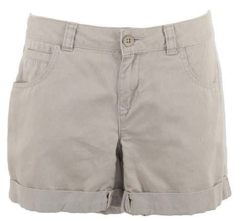 DKNY Sz 2 X 4 Tan Cuffed Cotton Blend Shorts