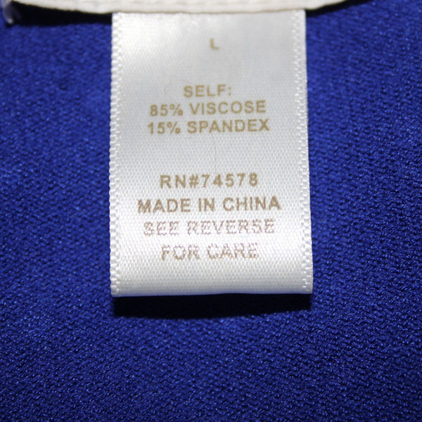 Cache Sz L Royal Blue Silver Studs Ribbed Zipper Viscose Spandex Jacket