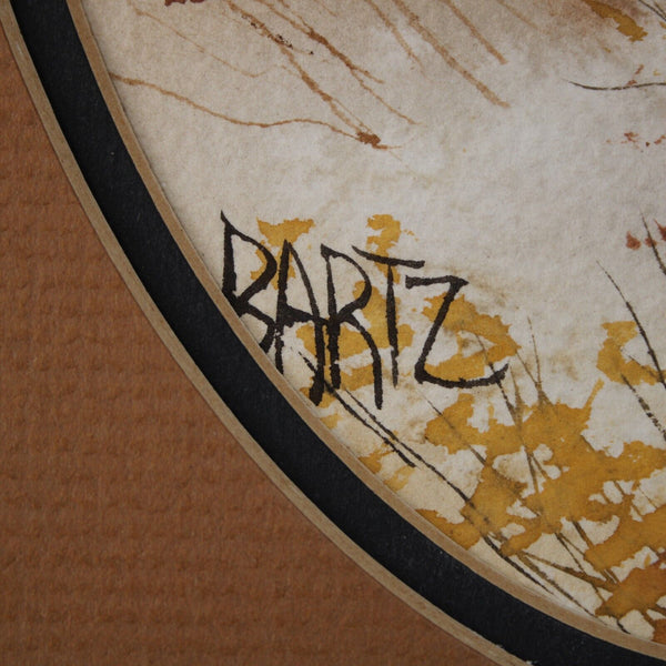 Bartz 12 x 9 Signed Brown Cream Multi Color Tree Art Work