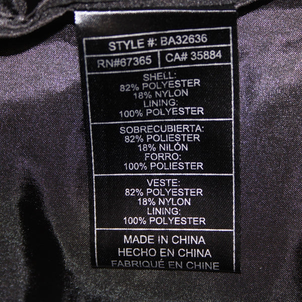 BB Dakota Jacket Sz S Black Silver Zipper Collared Polyester Nylon Jacket