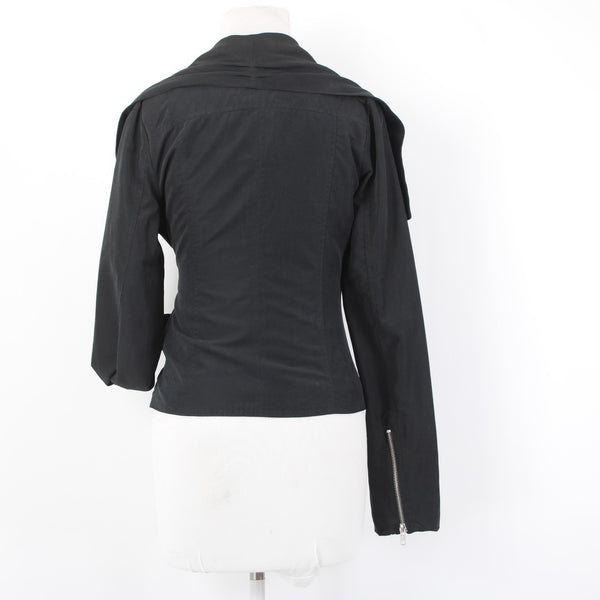 BB Dakota Jacket Sz S Black Silver Zipper Collared Polyester Nylon Jacket