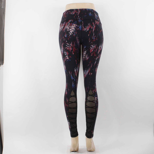 Victoria Sport Sz SP X 28 Black Multi Sheer Mesh Inserts Polyamide Aw Legging