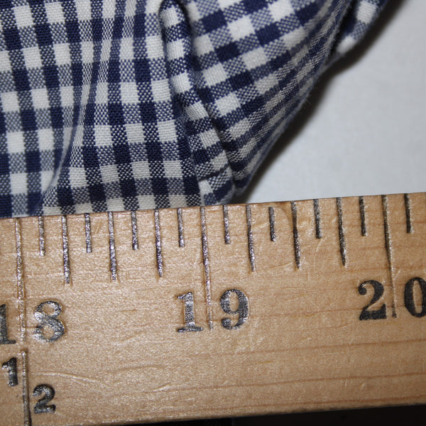 Talbots Sz 10 Navy Blue White Plaid Collared Lined Cotton Spandex Blazer Jacket
