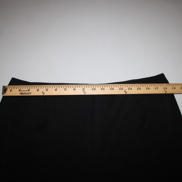 Saks Fifth Ave NEW $178 Melissa Sz 16W x 30 Black Straight Side Zipper Poly Pant