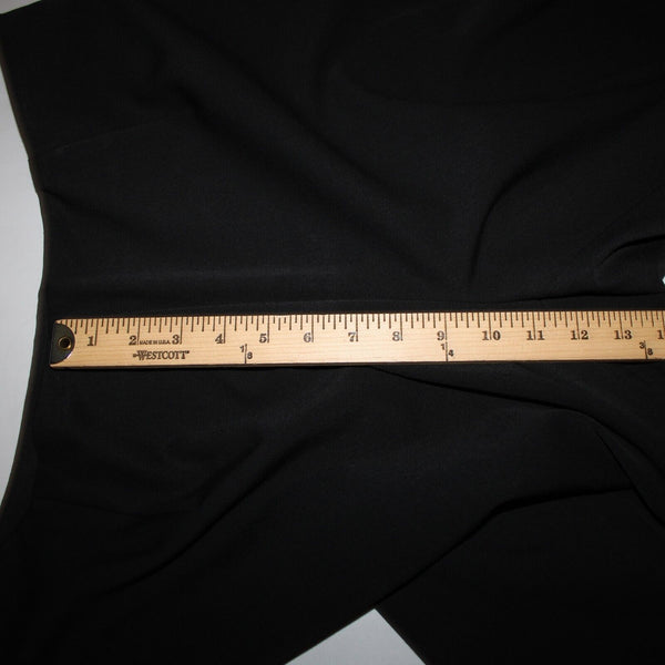 Saks Fifth Ave NEW $178 Melissa Sz 16W x 30 Black Straight Side Zipper Poly Pant