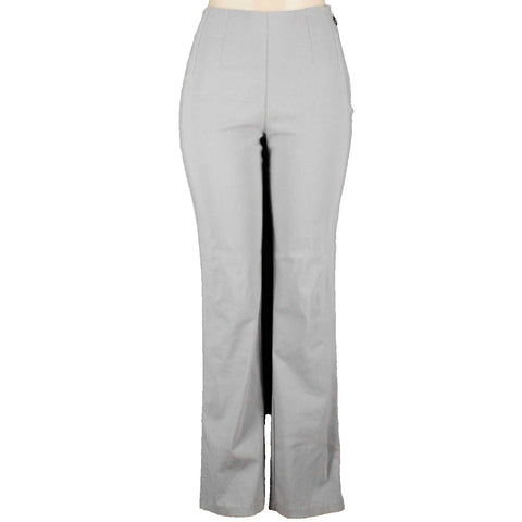 Corel Amsterdam Sz M x 30.5 Gray Side Zip Rayon Linen Lycra Straight Pant